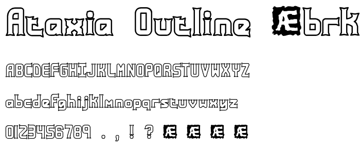 Ataxia Outline (BRK) font